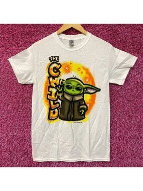 Star Wars Series The Mandalorian The Child Grogu Art T-Shirt Small